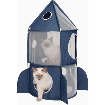 Vaisseau Spatial Catit Vesper Bleu pour Chats - 90x50x50 cm Vaisseau Spatial Catit Vesper Bleu pour Chats - 90x50x50 cm