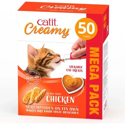 Catit Creamy Chicken Lickable Cat Treats - 50pk Catit Creamy Chicken Lickable Cat Treats - 50pk