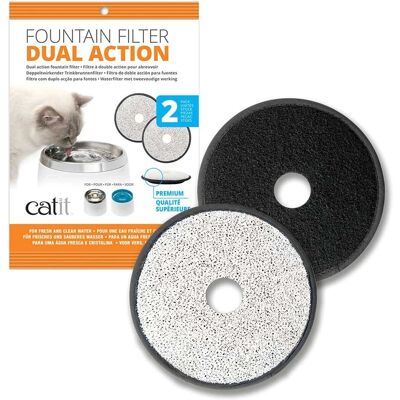 Catit Dual Action Wasserfilter für Haustiere - Edelstahl Catit Dual Action Wasserfilter für Haustiere - Edelstahl