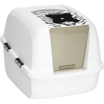 Caja de Arena Grande Catit Jumbo Tigre Blanco - Sin Olores, Fácil de Limpiar Caja de Arena Grande Catit Jumbo Tigre Blanco - Sin Olores, Fácil de Limpiar