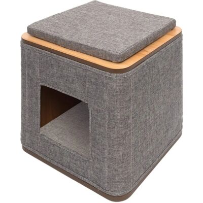 Meuble pour chat MDF Vesper - 42,5x47,5x42,5cm - Pierre Grise - Publicité Meuble pour chat MDF Vesper - 42,5x47,5x42,5cm - Pierre Grise - Publicité