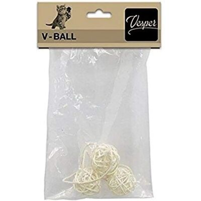 CATIT Vesper Kattenkrabber & Rattankogels Vervangset - Wit CATIT Vesper Kattenkrabber & Rattankogels Vervangset - Wit