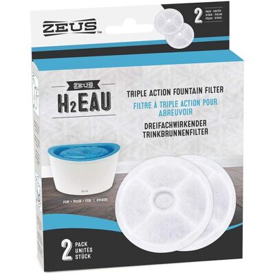 Cartuccia Zeus H2EAU - Filtro per Fontana Pack di 2 Cartuccia Zeus H2EAU - Filtro per Fontana Pack di 2