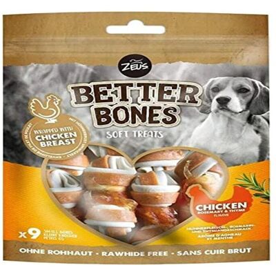 Zeus Better Bones Friandises pour chiens - Poulet - Pack de 9 Zeus Better Bones Friandises pour chiens - Poulet - Pack de 9