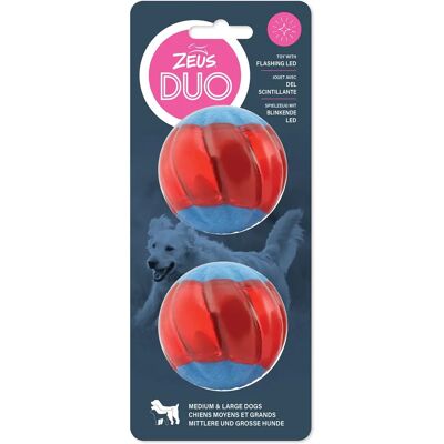 Zeus Duo Ball LED Dog Toy - 6.3cm Zeus Duo Ball LED Dog Toy - 6.3cm