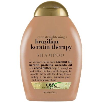 Shampoo à la kératine brésilienne OGX - Force & Brillance - Publicité Shampoo à la kératine brésilienne OGX - Force & Brillance - Publicité