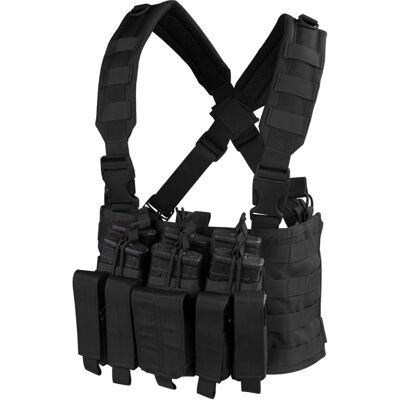 Condor - MCR5-002 - Noir - Molle Webbing - Chest Rig Vest - Publicité Condor - MCR5-002 - Noir - Molle Webbing - Chest Rig Vest - Publicité