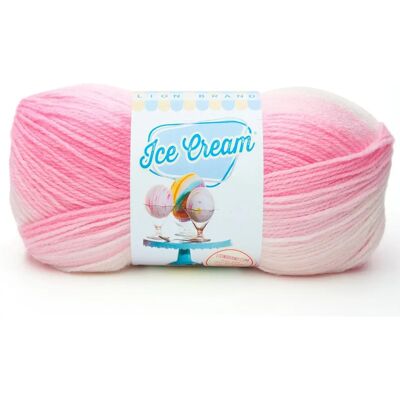 Lion Brand - Ice Cream Yarn - Fraise - Yarn - Publicité Lion Brand - Ice Cream Yarn - Fraise - Yarn - Publicité