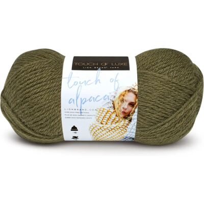 Lion Brand Touch Of Alpaca Garn - Olivgrön - 90% Akryl/10% Alpaka Lion Brand Touch Of Alpaca Garn - Olivgrön - 90% Akryl/10% Alpaka