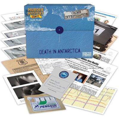University Games Mort en Antarctique Mystère - Dossier d'Enquêteur - Publicité University Games Mort en Antarctique Mystère - Dossier d'Enquêteur - Publicité