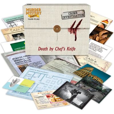 University Games Murder Mystery Case File - Death by Chef's Knife University Games Murder Mystery Case File - Death by Chef's Knife