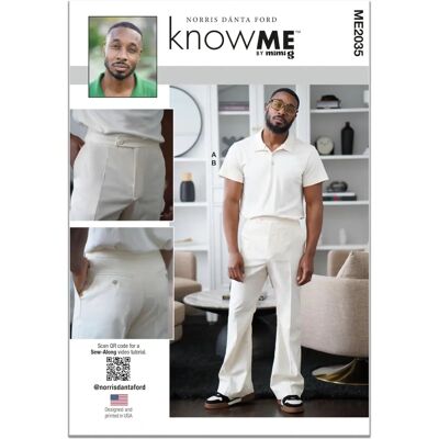 Modèle de polo et pantalon Know Me 2035 - Patron de couture - Publicité Modèle de polo et pantalon Know Me 2035 - Patron de couture - Publicité