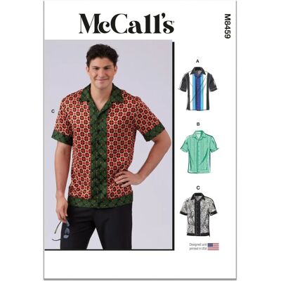 Chemise McCalls M8459AA - Bowling à Manches Courtes Contrastée Chemise McCalls M8459AA - Bowling à Manches Courtes Contrastée