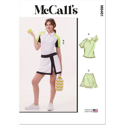 McCall's M8481Y5 Sportbekleidung - Pickleball/Tennis McCall's M8481Y5 Sportbekleidung - Pickleball/Tennis