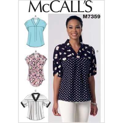McCall's 7359ZZ V-Ausschnitt Dolman-Bluse - Größen 44-54 McCall's 7359ZZ V-Ausschnitt Dolman-Bluse - Größen 44-54