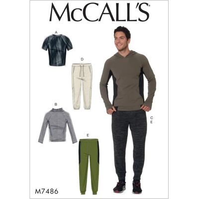 McCall's 7486XN Herrsportkläder Mönster - Raglan, Huv, Fickor McCall's 7486XN Herrsportkläder Mönster - Raglan, Huv, Fickor