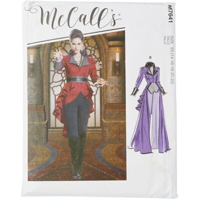 McCall's 7641E5 Kostymmall - Figursydd kappa & kjol - Kvinner 42-50 McCall's 7641E5 Kostymmall - Figursydd kappa & kjol - Kvinner 42-50