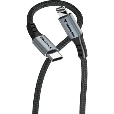 Verbatim 31844 Lightning-kaapeli - 1,2m - Musta Verbatim 31844 Lightning-kaapeli - 1,2m - Musta