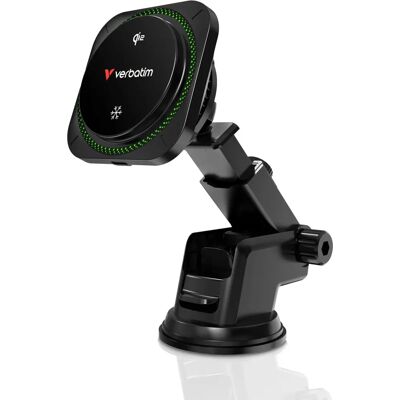 Verbatim Charge 'n' Drive - Support voiture sans fil - RGB - Charge rapide 15W Verbatim Charge 'n' Drive - Support voiture sans fil - RGB - Charge rapide 15W