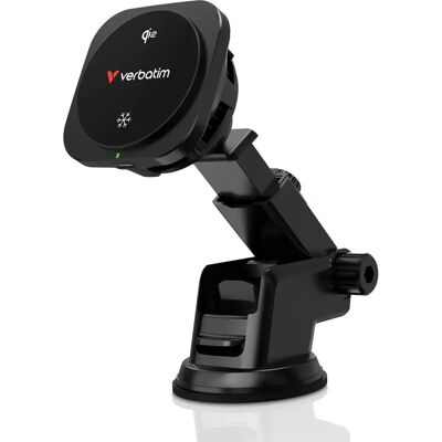 Chargeur sans fil Verbatim Qi2 pour voiture - Magnétique, 15W, Noir - Publicité Chargeur sans fil Verbatim Qi2 pour voiture - Magnétique, 15W, Noir - Publicité