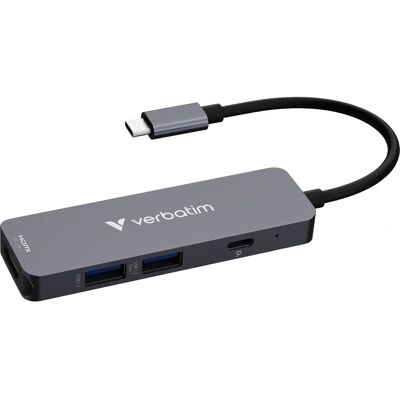 Verbatim USB-Hub 32155 - Multiport Dockingstation, Grau Verbatim USB-Hub 32155 - Multiport Dockingstation, Grau