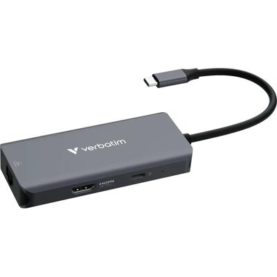 Verbatim USB-C Hub 6-Port Grau - USB Hub / Dockingstation Verbatim USB-C Hub 6-Port Grau - USB Hub / Dockingstation