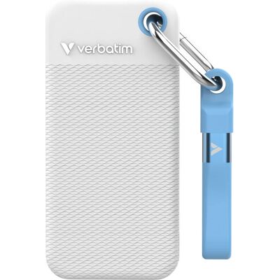 Verbatim Pocket SSD - 2TB USB-C 3.2 Gen 2 - Kék & Fehér Verbatim Pocket SSD - 2TB USB-C 3.2 Gen 2 - Kék & Fehér