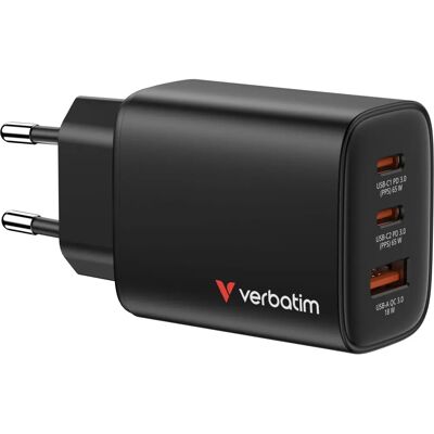 Verbatim Marque Chargeur Rapide GaN 65W - Chargeur Appareil Mobile - Publicité Verbatim Marque Chargeur Rapide GaN 65W - Chargeur Appareil Mobile - Publicité