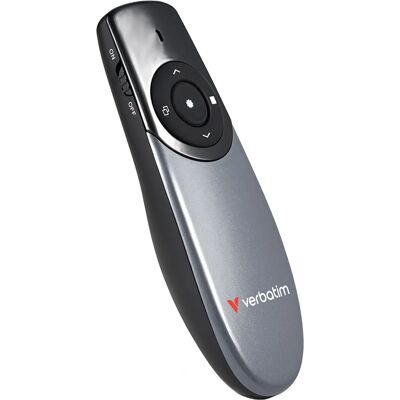 Prezentator bezprzewodowy Verbatim RF Czarny - 30 m - Laser - USB-C Prezentator bezprzewodowy Verbatim RF Czarny - 30 m - Laser - USB-C
