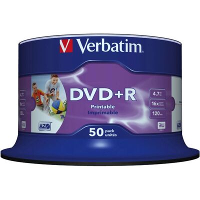 Verbatim DVD+R AZO 16x Nyomtatható - Optikai Lemez Verbatim DVD+R AZO 16x Nyomtatható - Optikai Lemez
