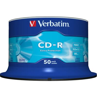 Verbatim 43351 CD-R Extra Protection 700MB 52x - Spindelcsomag 50 Verbatim 43351 CD-R Extra Protection 700MB 52x - Spindelcsomag 50