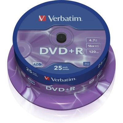 Verbatim DVD+R 16x Advanced AZO Silber - Optische Disc Verbatim DVD+R 16x Advanced AZO Silber - Optische Disc