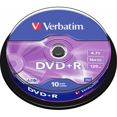 Verbatim DVD+R Argento 4,7GB 10 pezzi - Dischi Ottici Verbatim DVD+R Argento 4,7GB 10 pezzi - Dischi Ottici