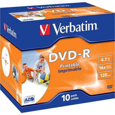 Verbatim 43521 DVD-R 4,7GB stampabile - DVD Verbatim 43521 DVD-R 4,7GB stampabile - DVD