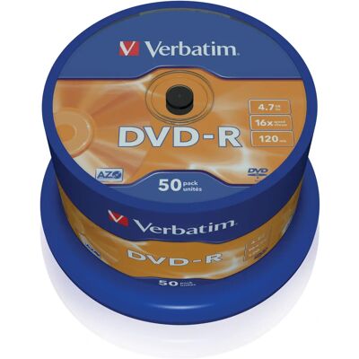 Verbatim DVD-R Ezüst 4,7GB 50 db - DVD-R Verbatim DVD-R Ezüst 4,7GB 50 db - DVD-R
