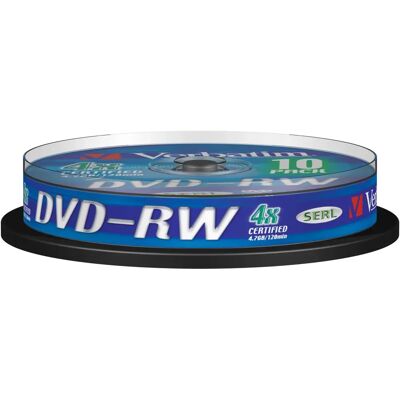 Verbatim DataLifePlus - DVD-RW 10 Uds - 4.7GB - Discos Regrabables Verbatim DataLifePlus - DVD-RW 10 Uds - 4.7GB - Discos Regrabables