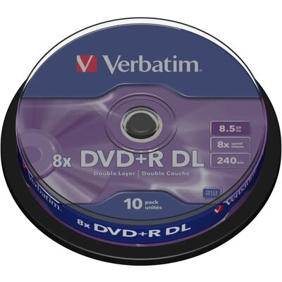 Verbatim - DVD+R DL x 10 - 8.5 GB - storage media Verbatim - DVD+R DL x 10 - 8.5 GB - storage media