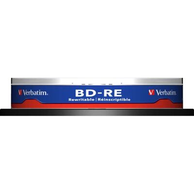Verbatim BD-RE 25GB 2x - Disco Blu-ray Riscrivibile - Confezione 10 Verbatim BD-RE 25GB 2x - Disco Blu-ray Riscrivibile - Confezione 10