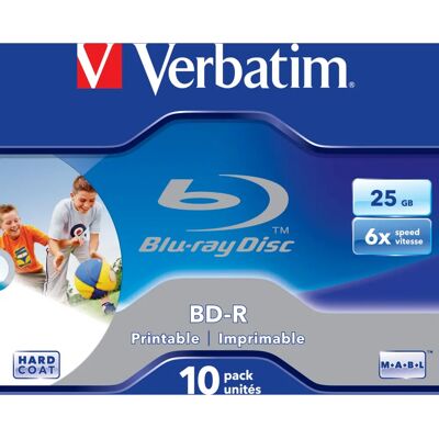 Verbatim BD-R 25GB 6x Nyomtatható - Blu-ray lemez jewel case Verbatim BD-R 25GB 6x Nyomtatható - Blu-ray lemez jewel case