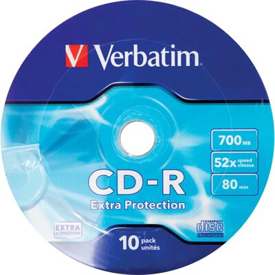 Verbatim 43725 700MB 52x CD-R - 10 Stück Verbatim 43725 700MB 52x CD-R - 10 Stück