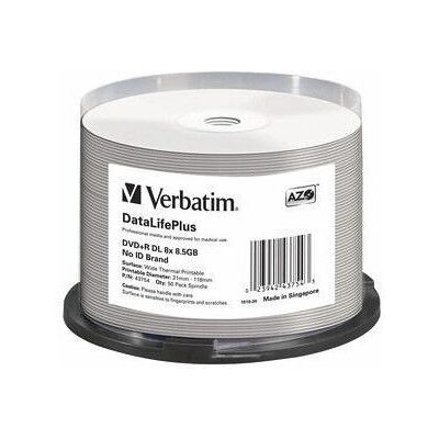 Verbatim DataLifePlus 8.5GB DVD+R DL 50 pcs - Storage media Verbatim DataLifePlus 8.5GB DVD+R DL 50 pcs - Storage media