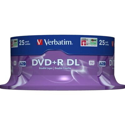 Verbatim DVD+R Doppio Strato 8x Argento Opaco - Dischi Riscrivibili Verbatim DVD+R Doppio Strato 8x Argento Opaco - Dischi Riscrivibili