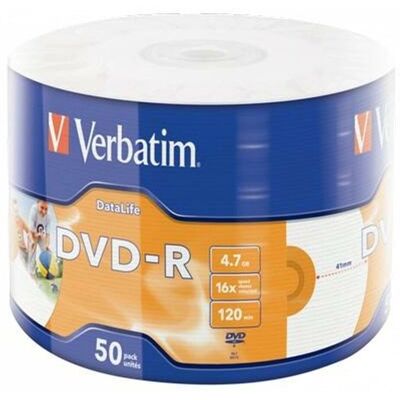 Verbatim DVD-R 50 Yksikköä 4,7 GB 16x Verbatim DVD-R 50 Yksikköä 4,7 GB 16x