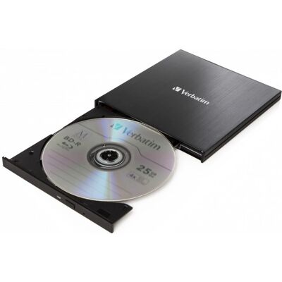 Verbatim Külső Slimline Blu-ray Lejátszó - Fekete - Optikai Meghajtó Verbatim Külső Slimline Blu-ray Lejátszó - Fekete - Optikai Meghajtó