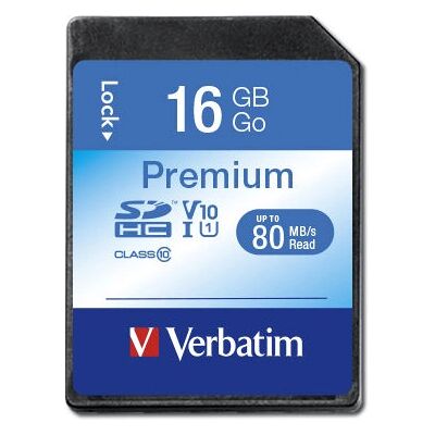 Verbatim SD Premium UHS-I U1 - SDHC 16GB (43962) Verbatim SD Premium UHS-I U1 - SDHC 16GB (43962)