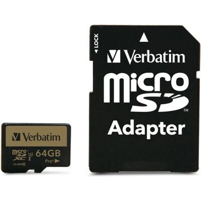 Tarjeta de memoria microSDHC Verbatim Pro+ 64 GB - Tarjeta de memoria Tarjeta de memoria microSDHC Verbatim Pro+ 64 GB - Tarjeta de memoria