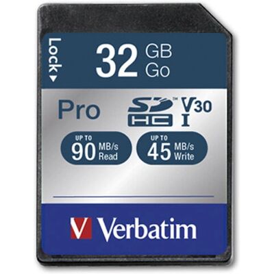 Verbatim Pro SD UHS-I U3 - SDHC 32GB UHS-I U3 (47021) Verbatim Pro SD UHS-I U3 - SDHC 32GB UHS-I U3 (47021)