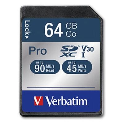 Verbatim Pro SD UHS-I U3 - SDXC 64GB UHS-I U3 (47022) Verbatim Pro SD UHS-I U3 - SDXC 64GB UHS-I U3 (47022)
