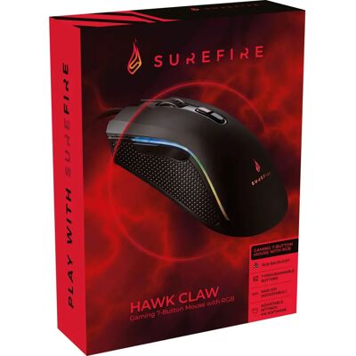 Mouse da gioco SureFire Hawk Claw 6400 DPI - Mano destra Mouse da gioco SureFire Hawk Claw 6400 DPI - Mano destra