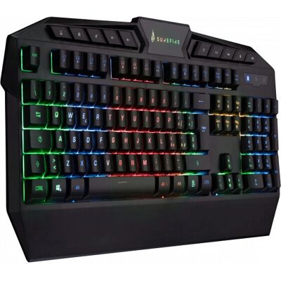 Gaming tangentbord Verbatim KingPin - RGB, trådad och trådlös, QWERTY, Svart Gaming tangentbord Verbatim KingPin - RGB, trådad och trådlös, QWERTY, Svart